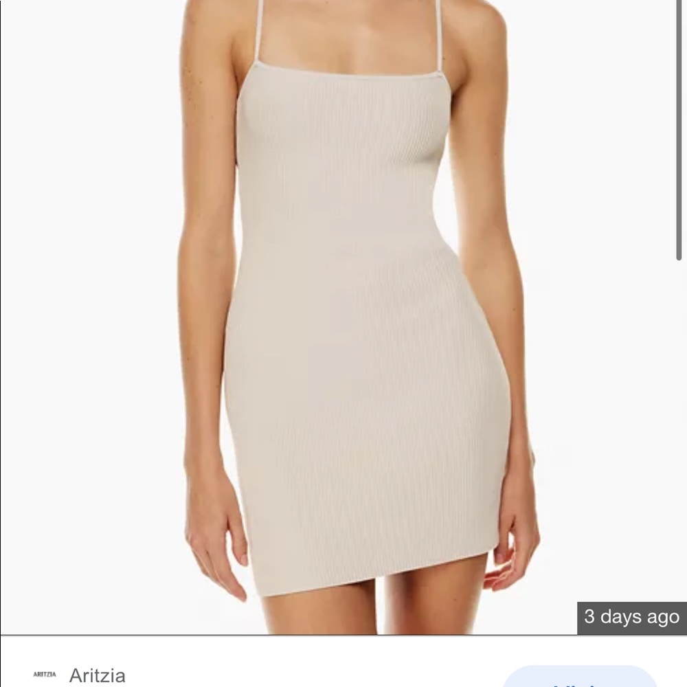 Aritzia babaton cream mini dress- size medium